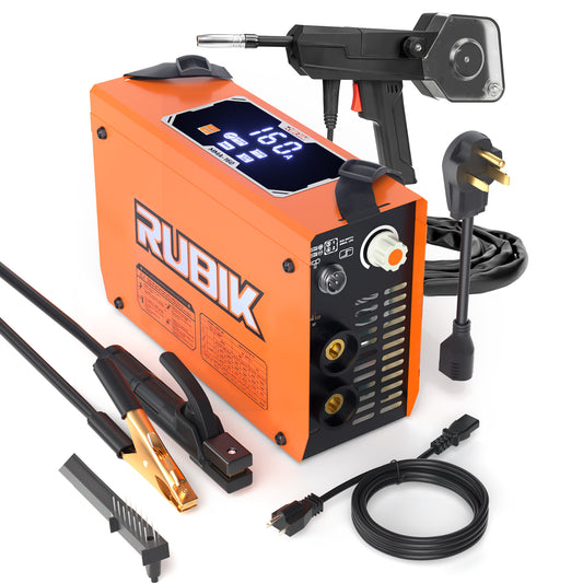 Rubik Gasless Welding Spool Gun & 160A ARC Machine,Efficient Coreless MIG Welding